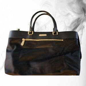 Michael Kors Black Tote Bag with Gold Accents
